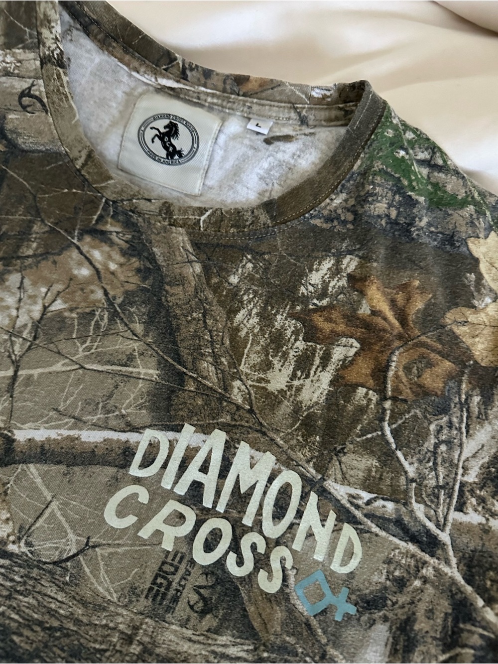 Jackson Hole Diamond Cross Short Sleeve Tee - Camo/Blue - Picture 3 of 3